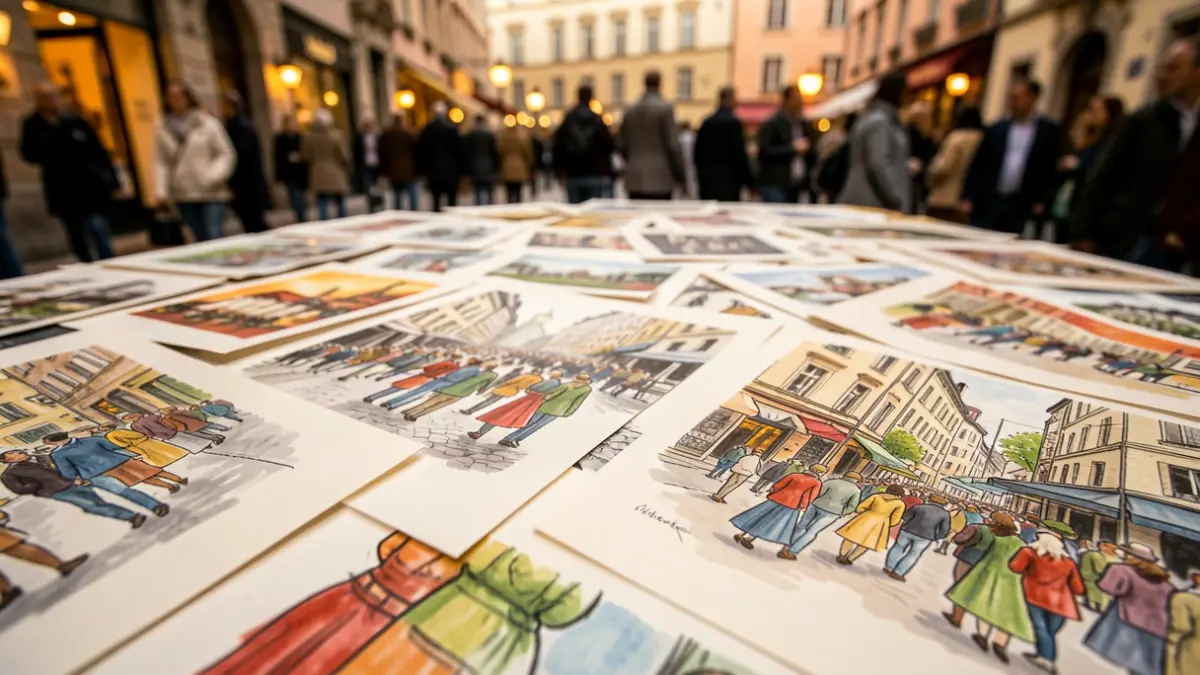 Il·lustracions diverses inspirades en un carrer.