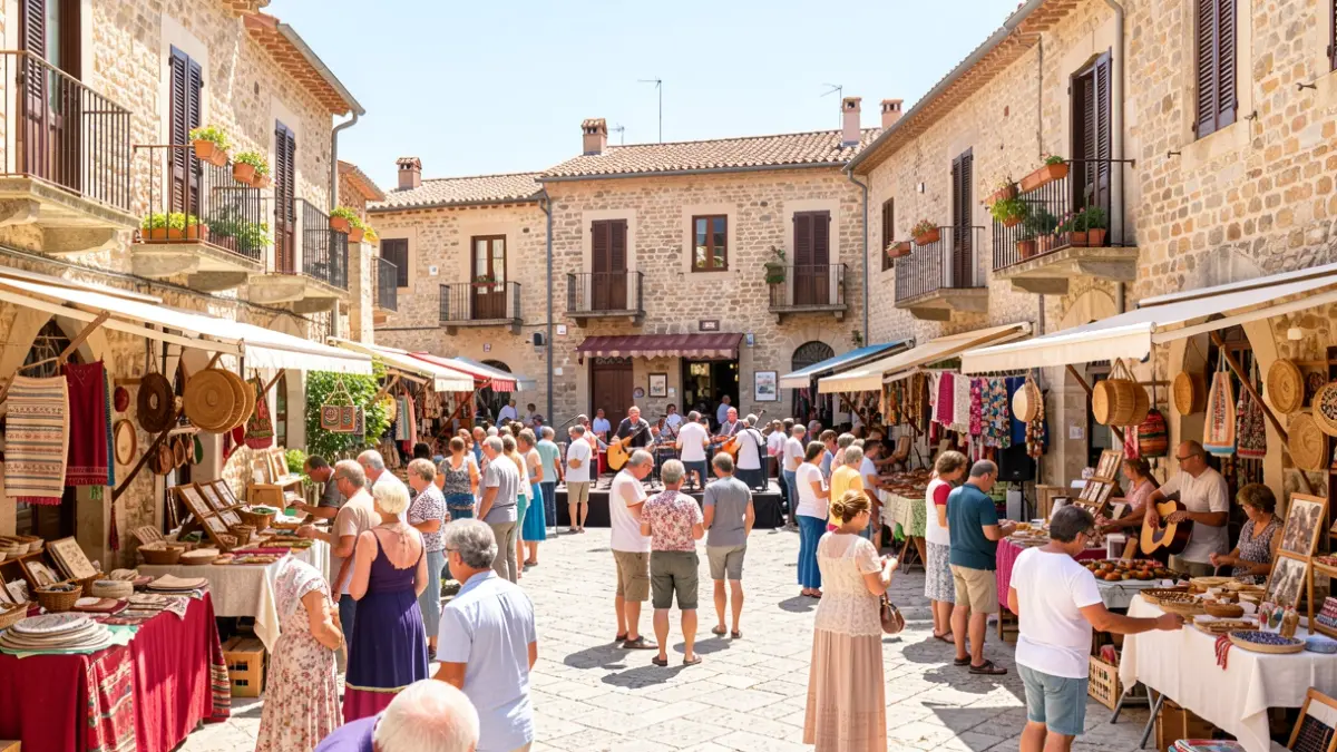 Generic image of an association meeting in a Valencian town square.
