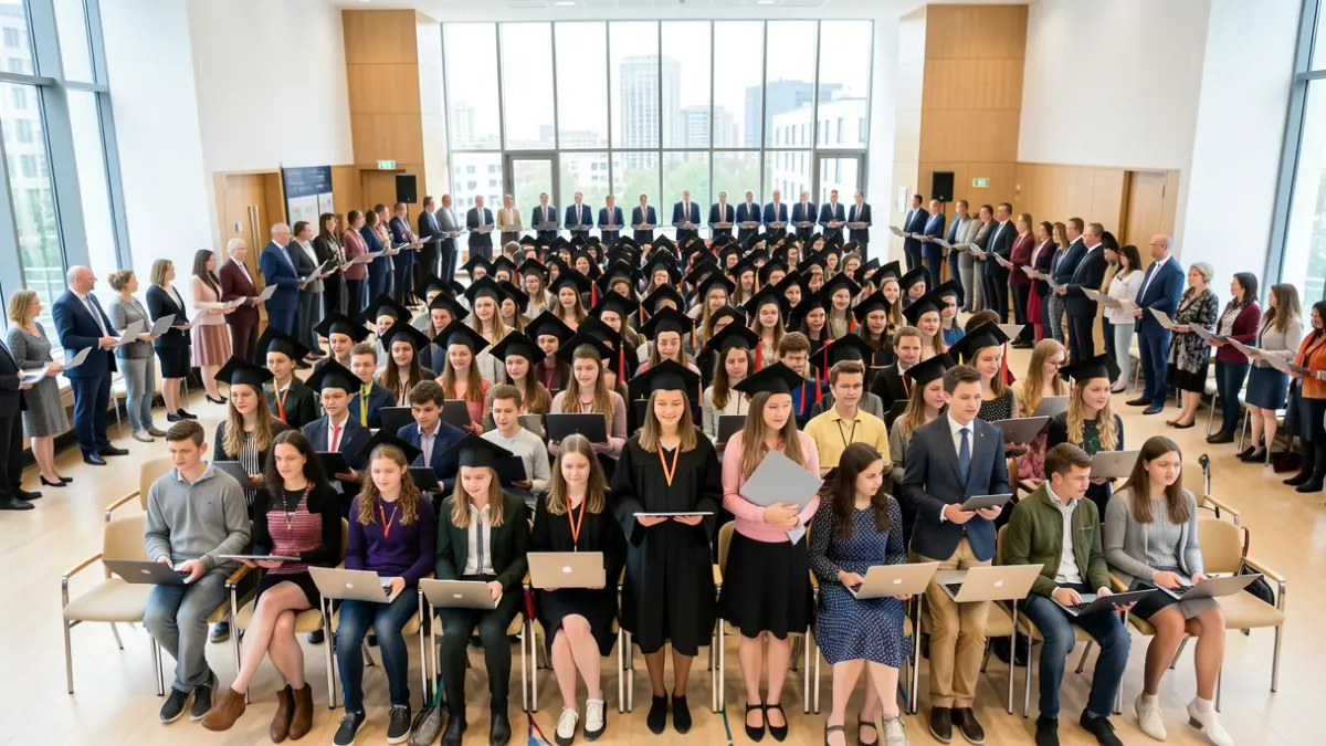 Imagen genérica de un acto de entrega de premios académicos.