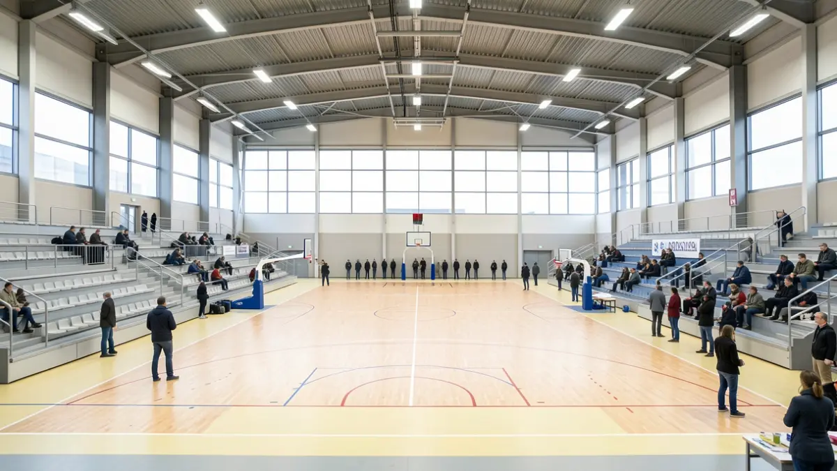 Generic image of the interior of a renovated sports pavilion.