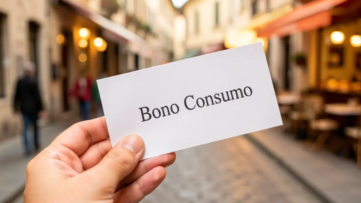 Generic image of a consumption voucher to promote local commerce.
