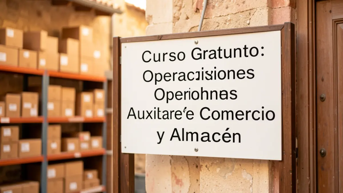 Generic image of a vocational training course in commerce and warehouse operations.