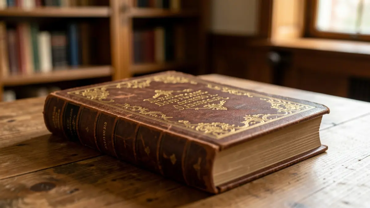 Generic image of an old or open book on a table.