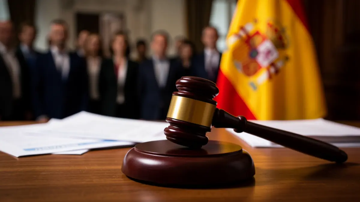 Generic image of a judge's gavel on a desk with documents.