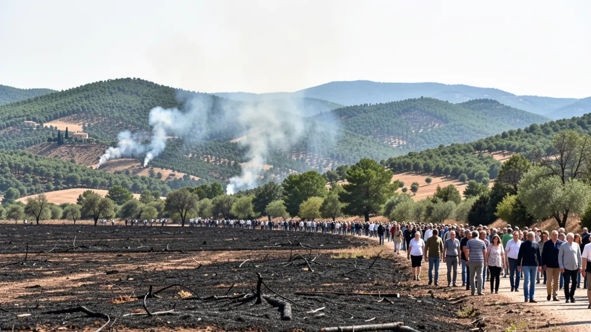 Imatge genèrica de paisatge afectat per incendis forestals.