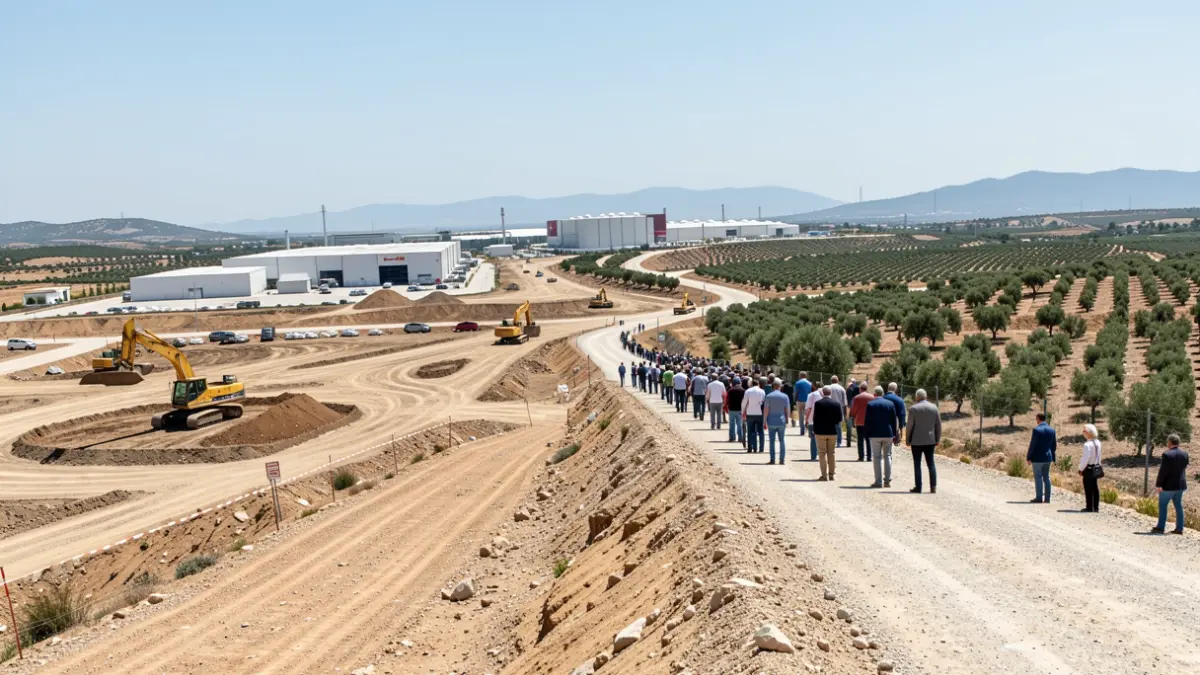 Generic image of construction in an industrial park.