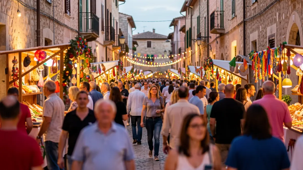 Imatge genèrica d'una festa popular en un poble mediterrani.