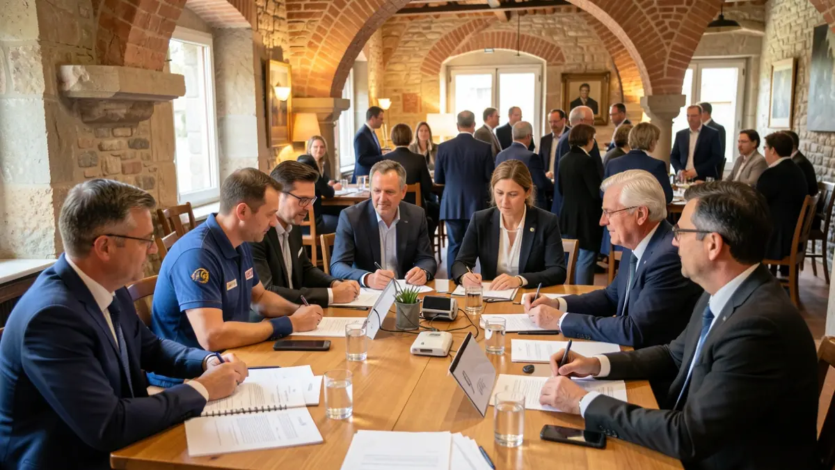 Generic image of a working meeting about feline colony management.