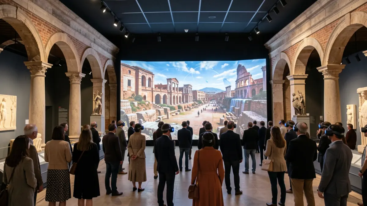 Generic image of an immersive exhibition about the Roman Empire at Bombas Gens.