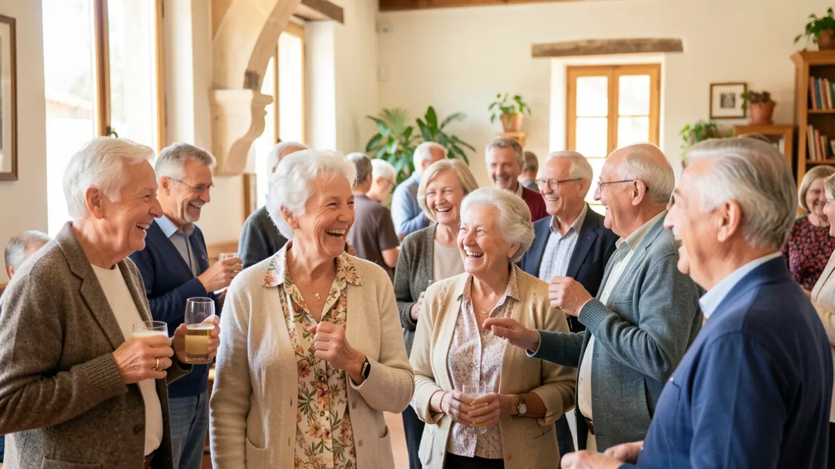Generic image of elderly people participating in a community activity.