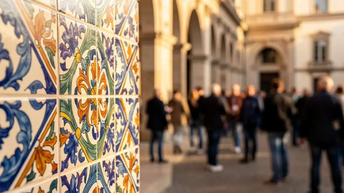 Imatge genèrica de rajoles ceràmiques amb patrons mediterranis.