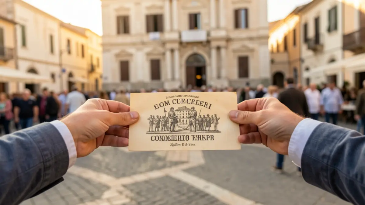 Imatge de mans sostenint una pancarta commemorativa davant d'un edifici municipal.