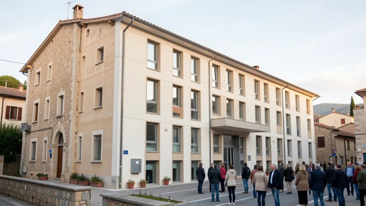 Imagen genérica de la fachada de una residencia municipal en la Comunidad Valenciana.