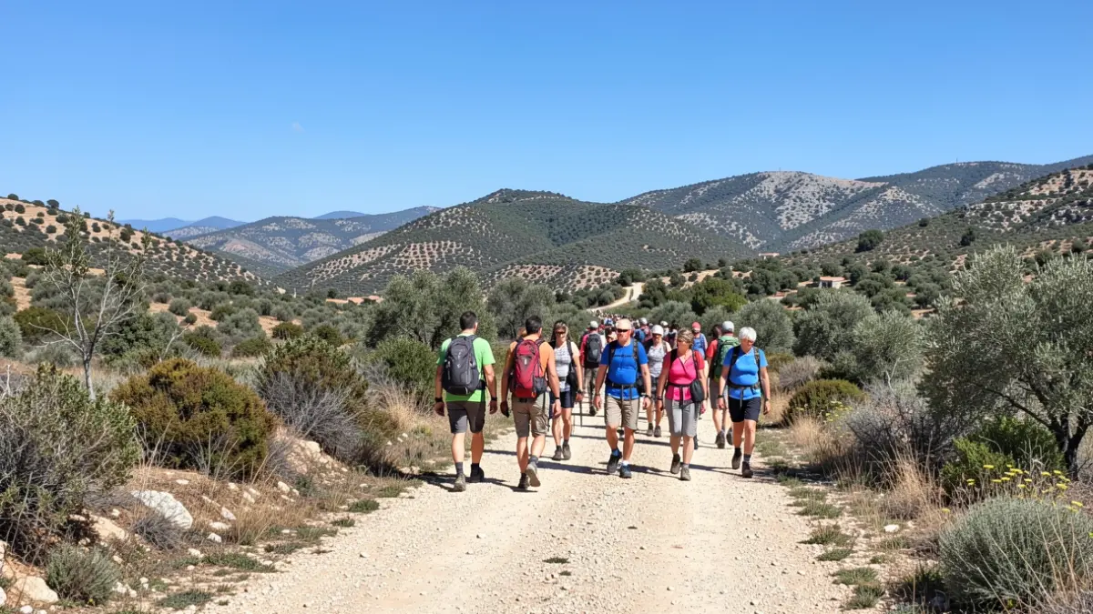 Generic image of a group of hikers enjoying a natural landscape.