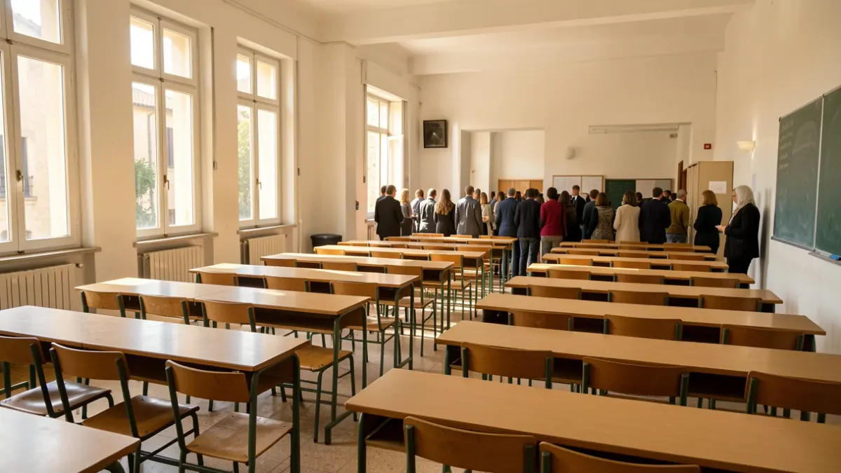 Imagen genérica de un aula escolar vacía en Villajoyosa.