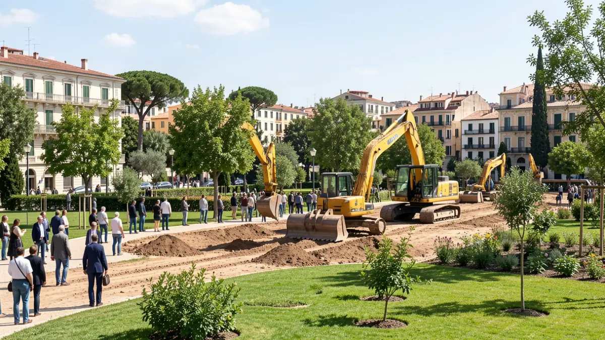Generic image of urban park construction.