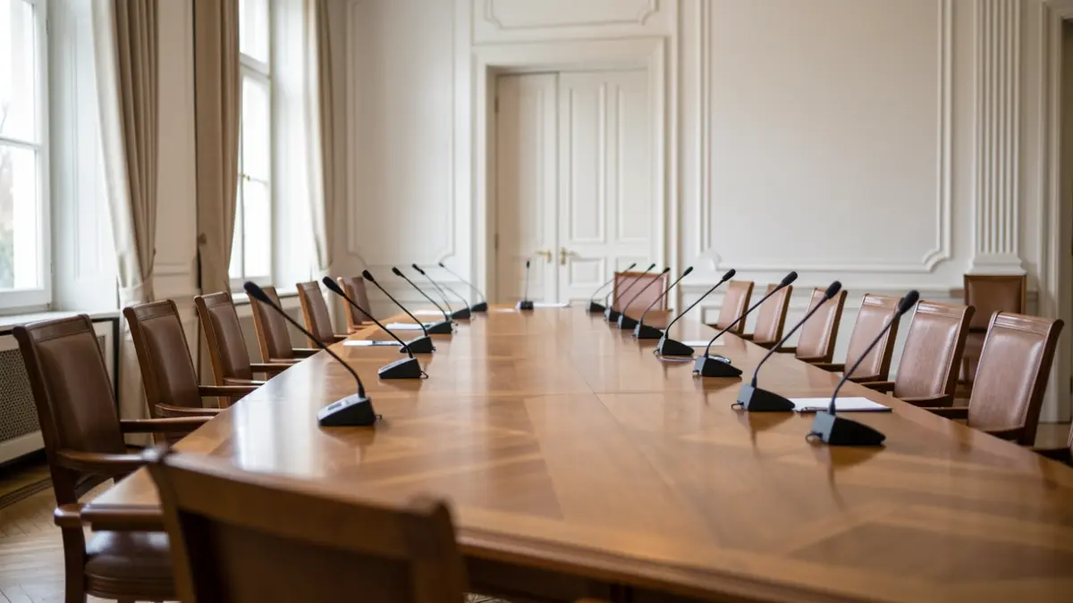 Imatge genèrica d'una sala de reunions oficial per a una convocatòria de consell.