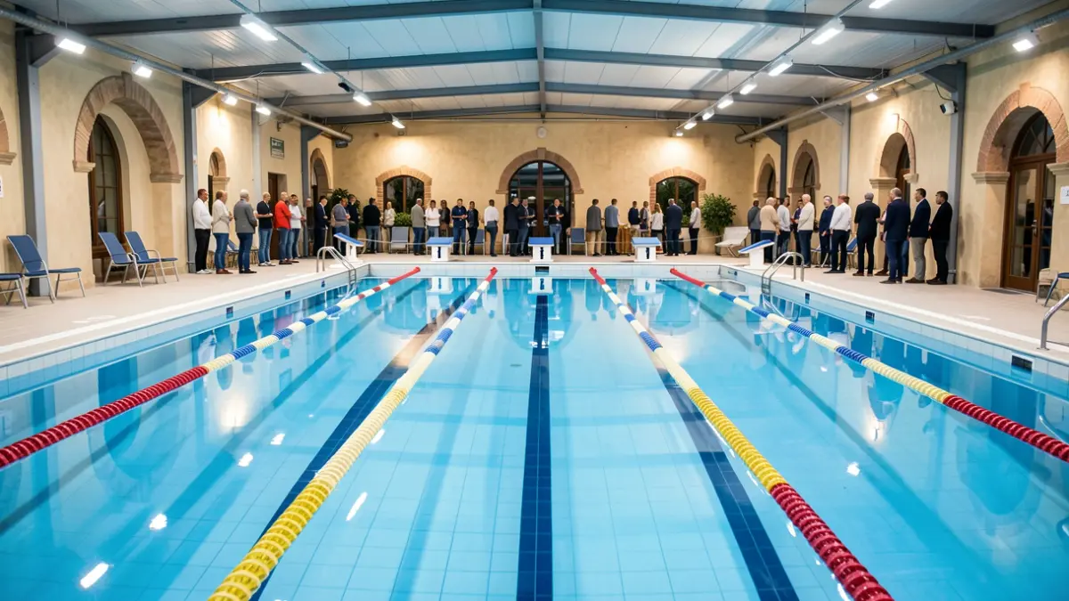 Imatge genèrica d'una piscina amb corriolets.