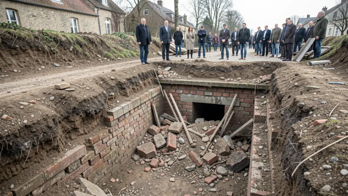 Imagen genérica de una excavación arqueológica que muestra parte de un antiguo refugio antiaéreo.
