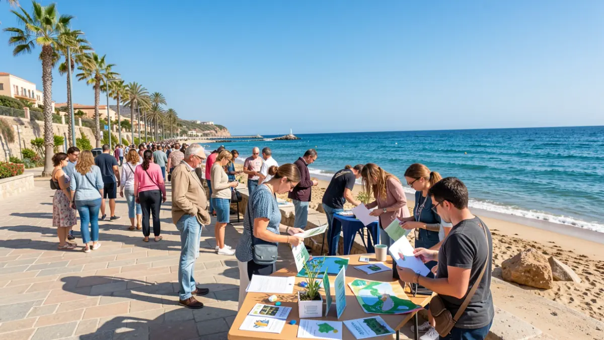 Imatge genèrica d'un passeig marítim mediterrani amb activitats ambientals.