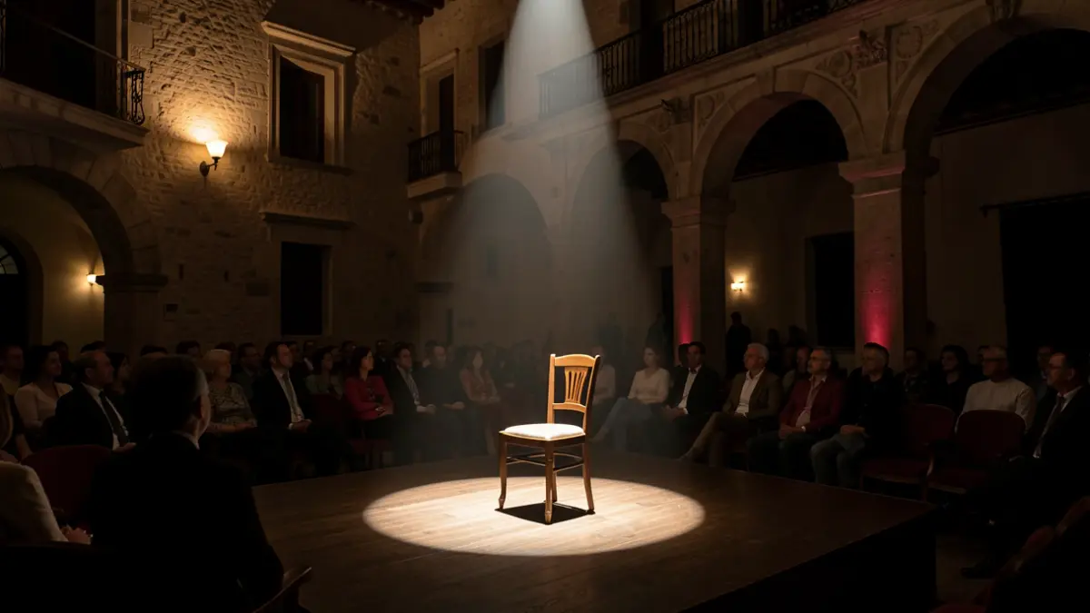 Imagen genérica de un escenario de cine vacío al atardecer.