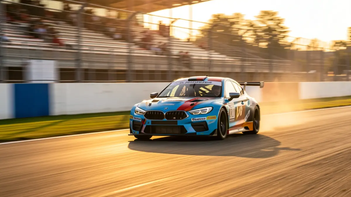 Imatge genèrica d'un cotxe de carreres en un circuit.