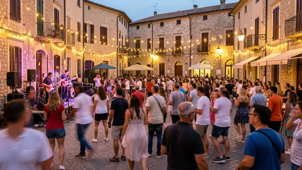 Imatge genèrica d'un festival cultural al carrer amb actuacions i públic.