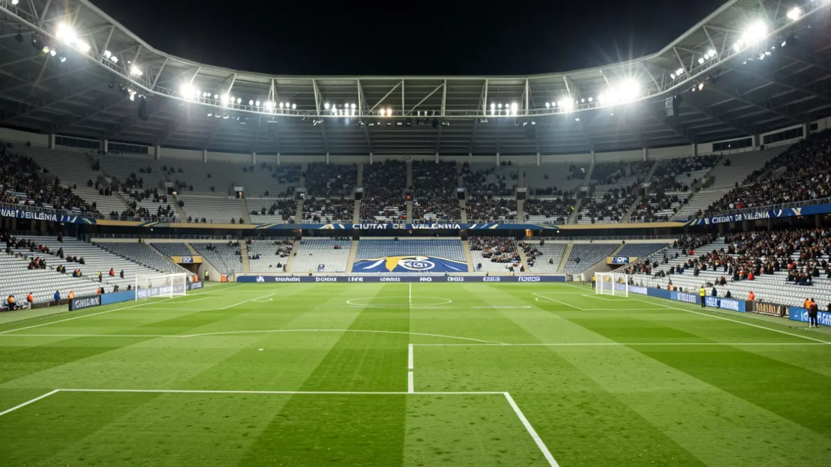 Generic image of the Ciutat de València stadium before a match.