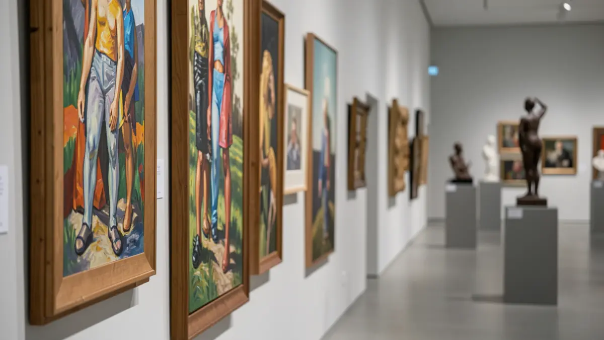 Generic image of artworks displayed in a museum.