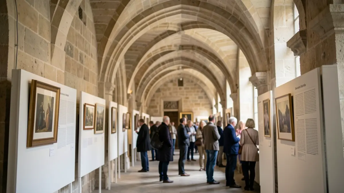 Imatge genèrica d'una exposició d'art en un edifici històric.