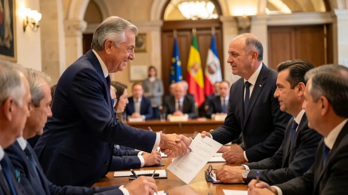 Imatge genèrica d'una reunió política en un entorn institucional mediterrani.