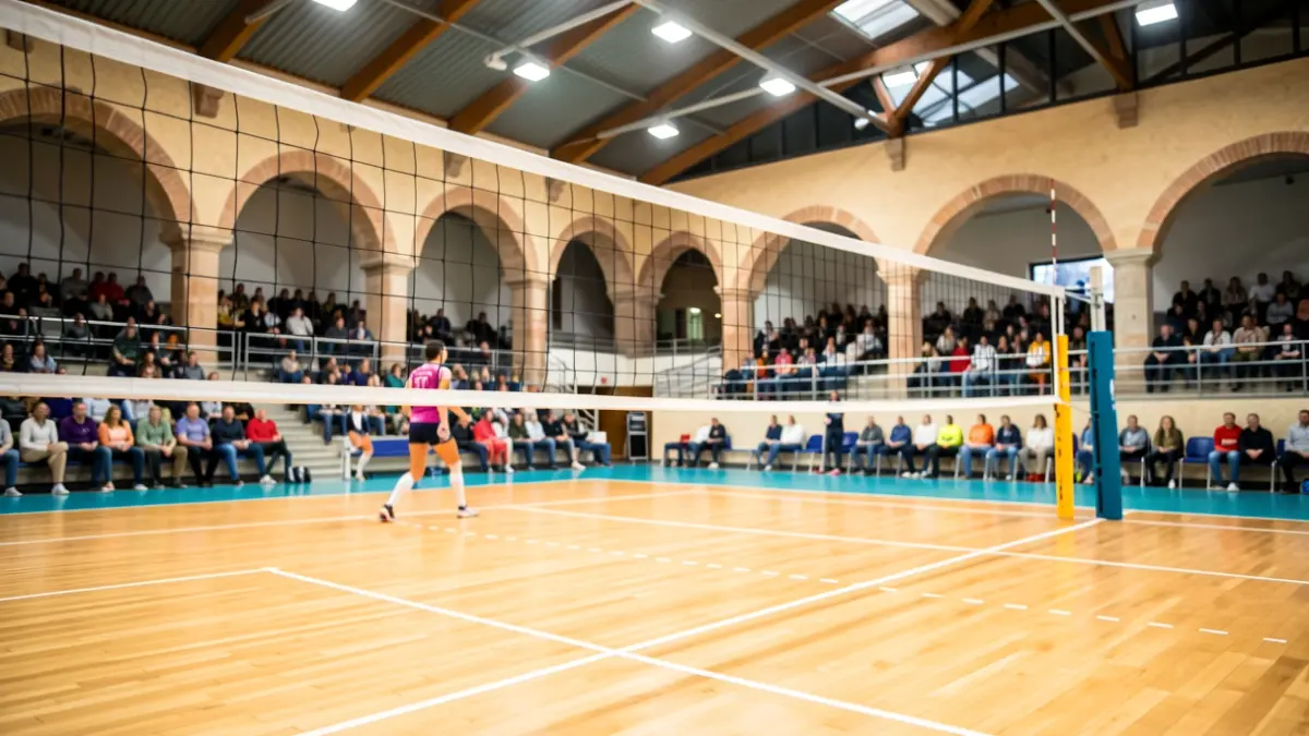 Imagen genérica de una pista de voleibol interior.