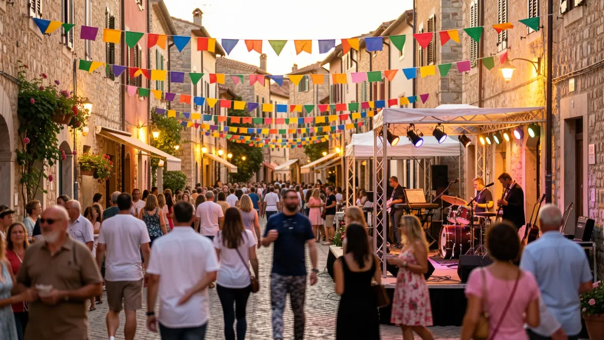 Imatge genèrica d'una festa popular al carrer amb música i gent.