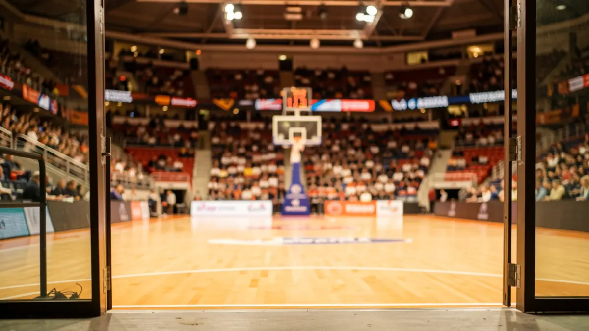 Generic view of the interior of the Roig Arena, Valencia.