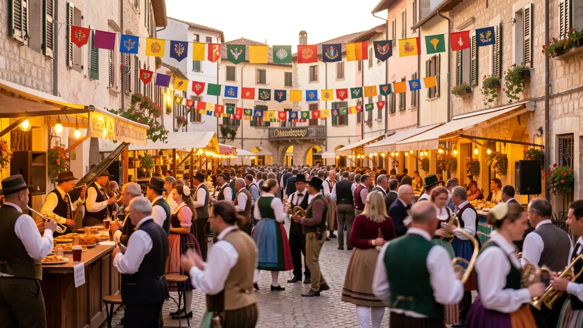 Generic image of a Central European-inspired festival in Elda's Plaza Mayor.