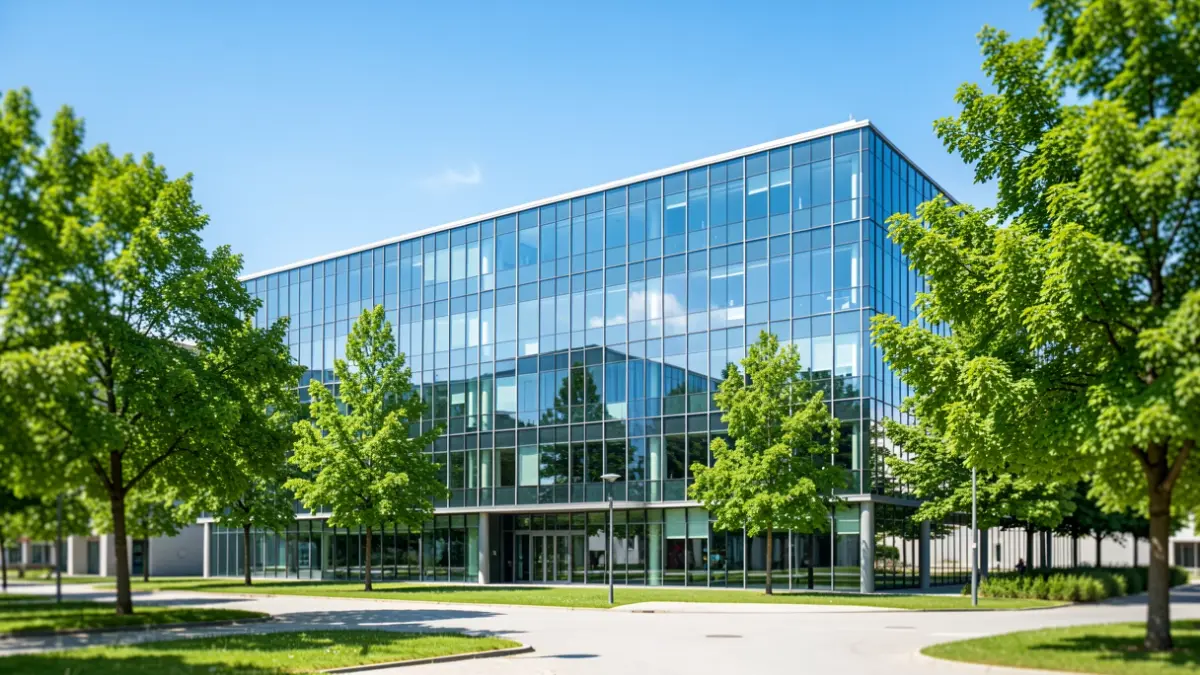Generic image of a science and technology park with modern architecture.