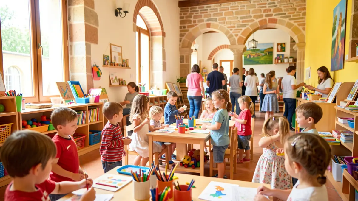 Generic image of a playroom with children playing and learning.