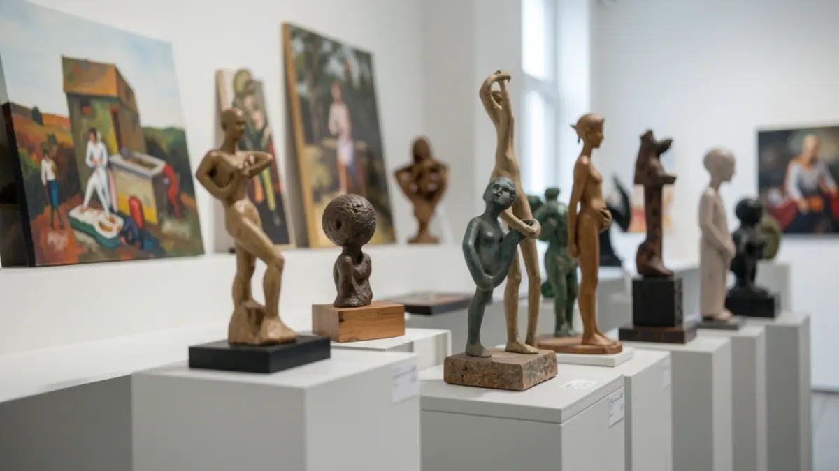 Imagen genérica de una exposición de arte con diversas obras.