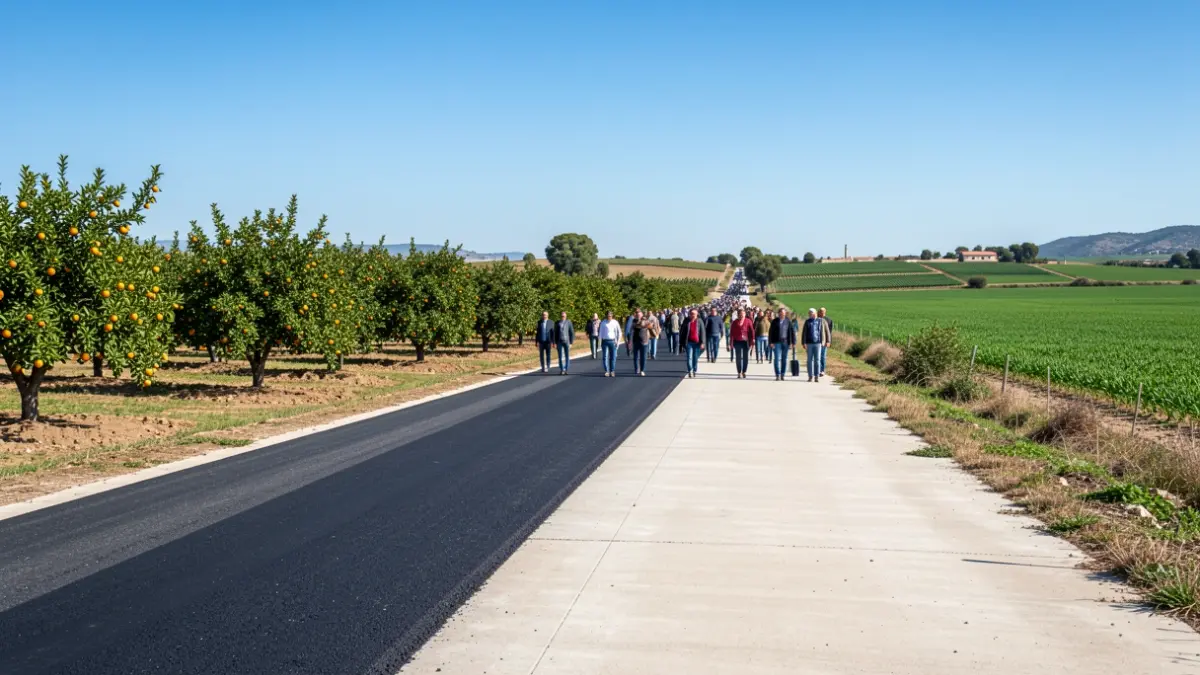 Imagen genérica de camino rural mejorado en la Comunitat Valenciana.