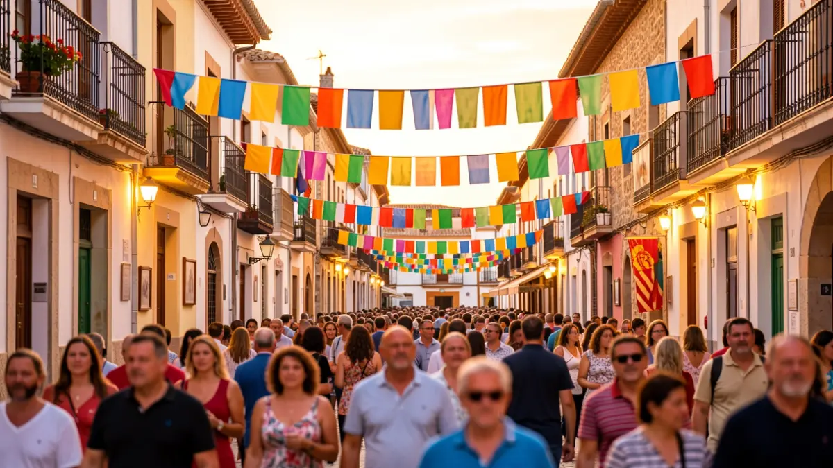 Imatge genèrica d'un carrer ambientat per una festa cultural a la Comunitat Valenciana.