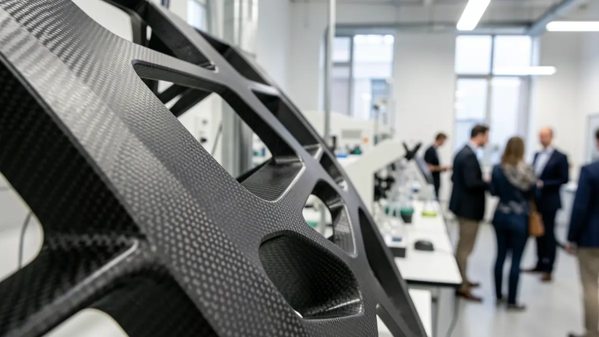 Generic image of lightweight composite materials with carbon fiber texture.