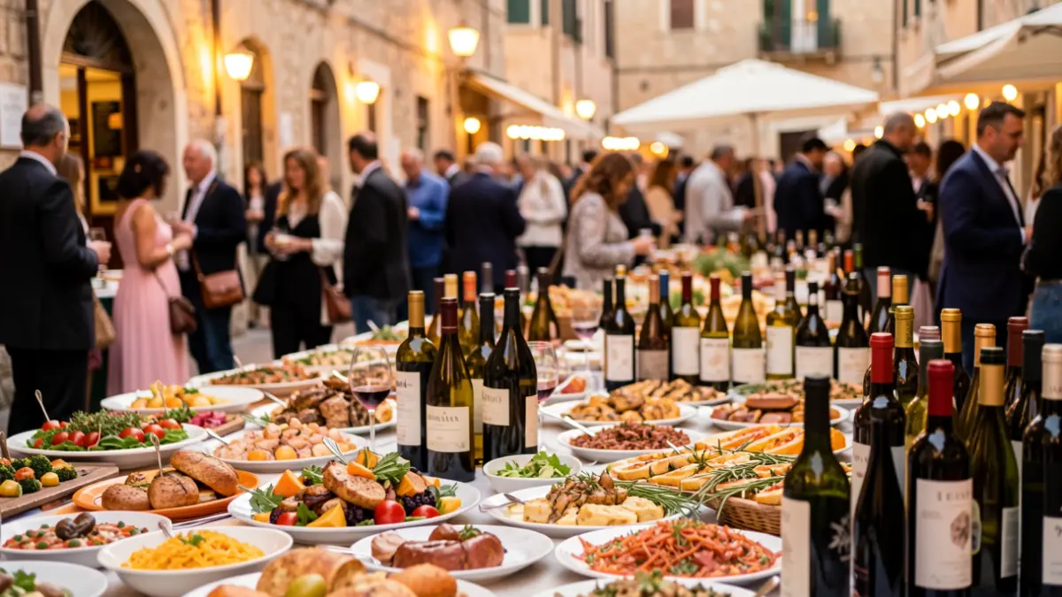 Imatge genèrica d'una fira gastronòmica amb productes i assistents.