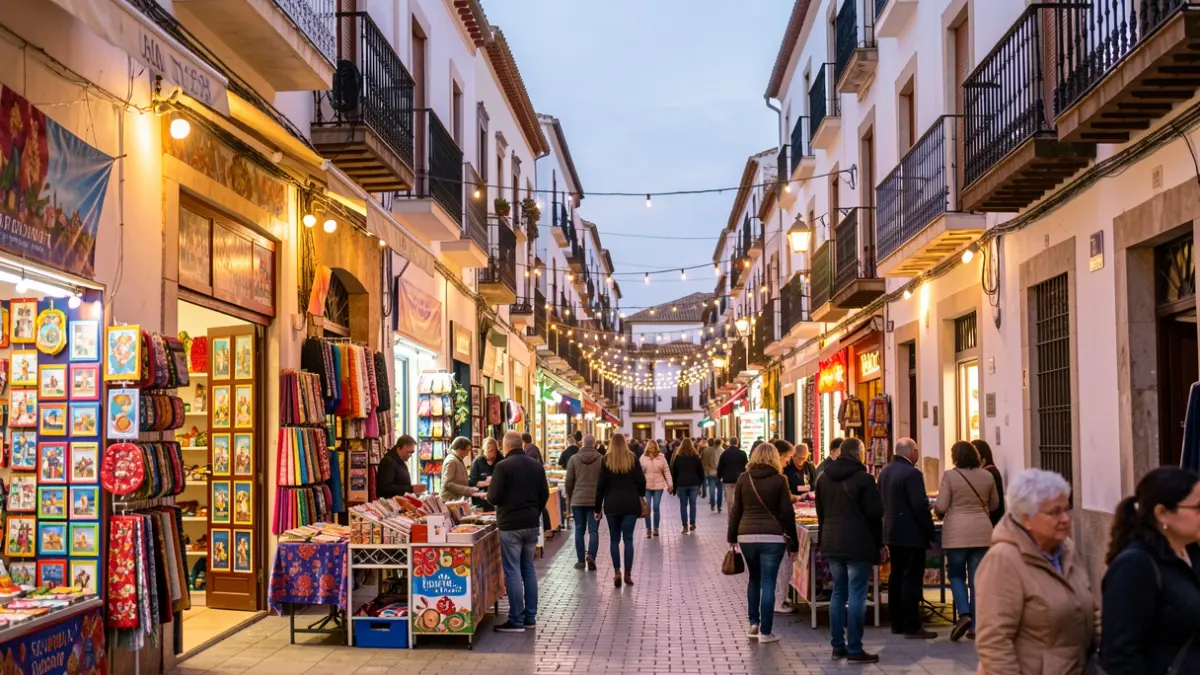 Imagen genérica de una calle comercial animada durante una noche de ofertas en la Comunidad Valenciana.