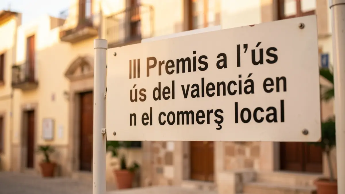 Generic image of an announcement for awards in Valencian.