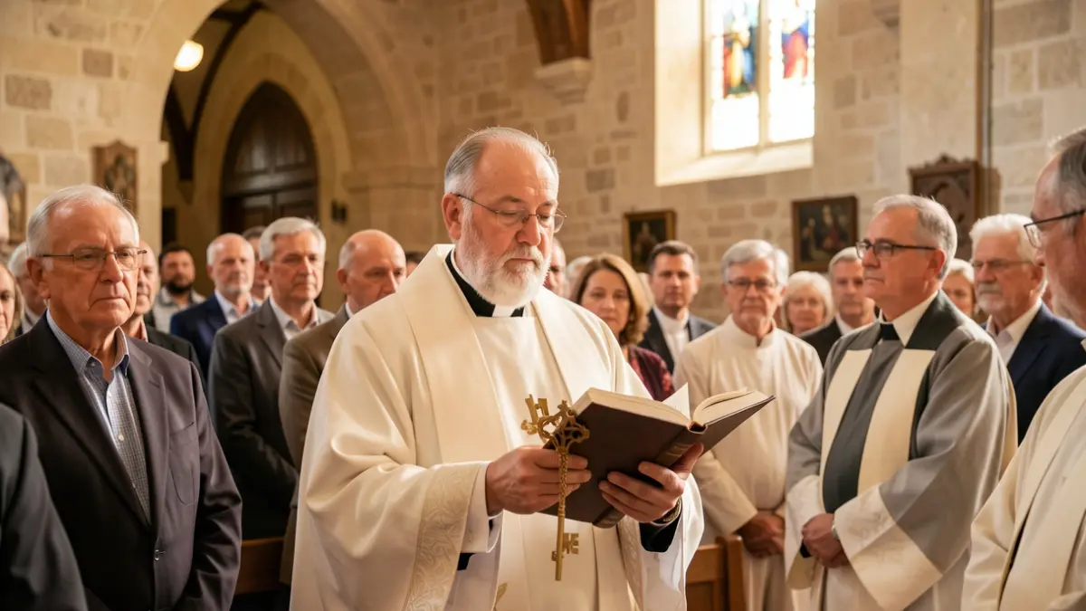 Generic image of a religious ceremony in Benifaió with the new parish priest.