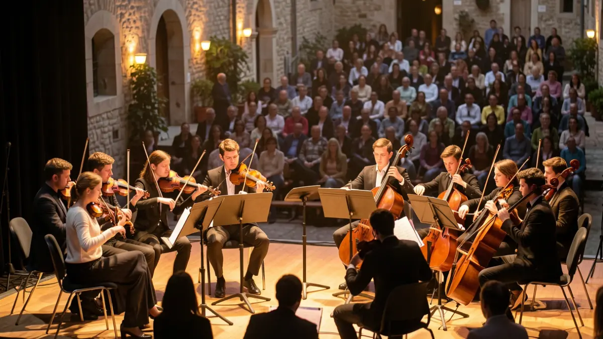 Imagen genérica de un concierto de jóvenes músicos en un auditorio.