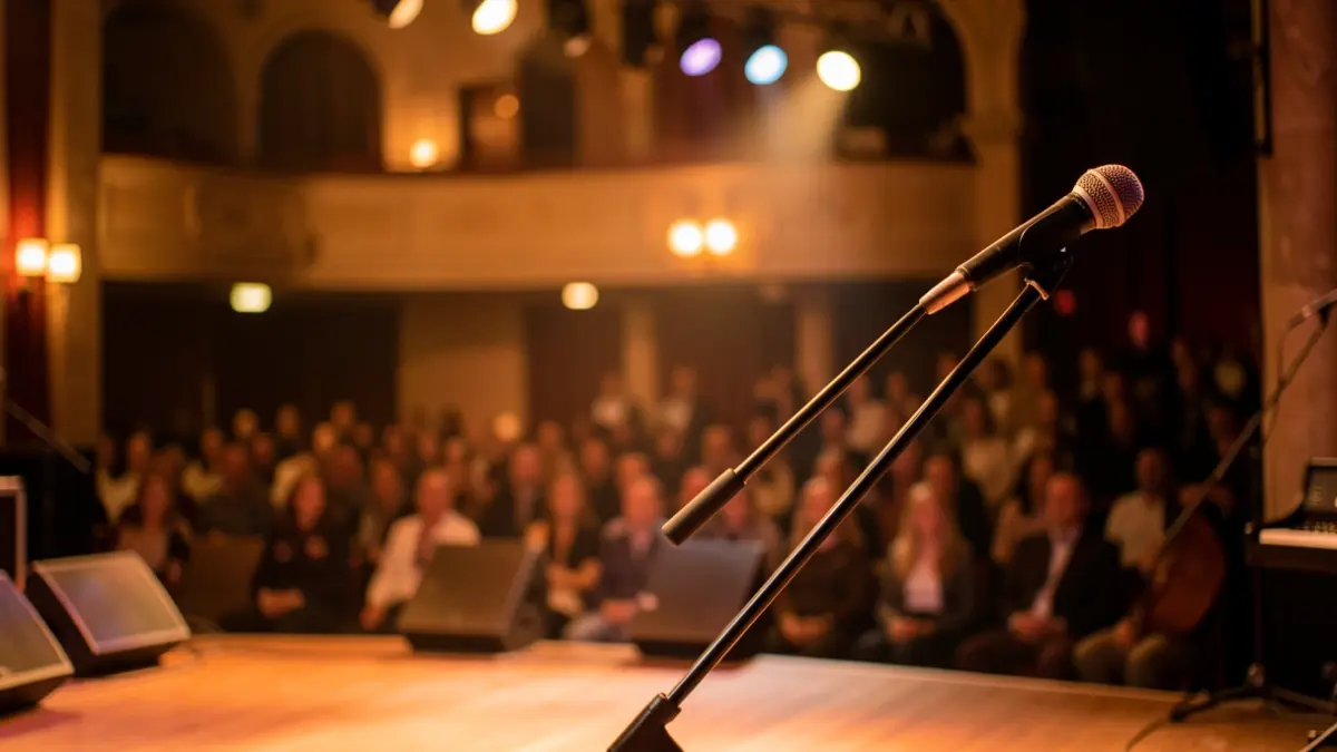 Imatge genèrica d'una sala de concerts amb il·luminació escènica.