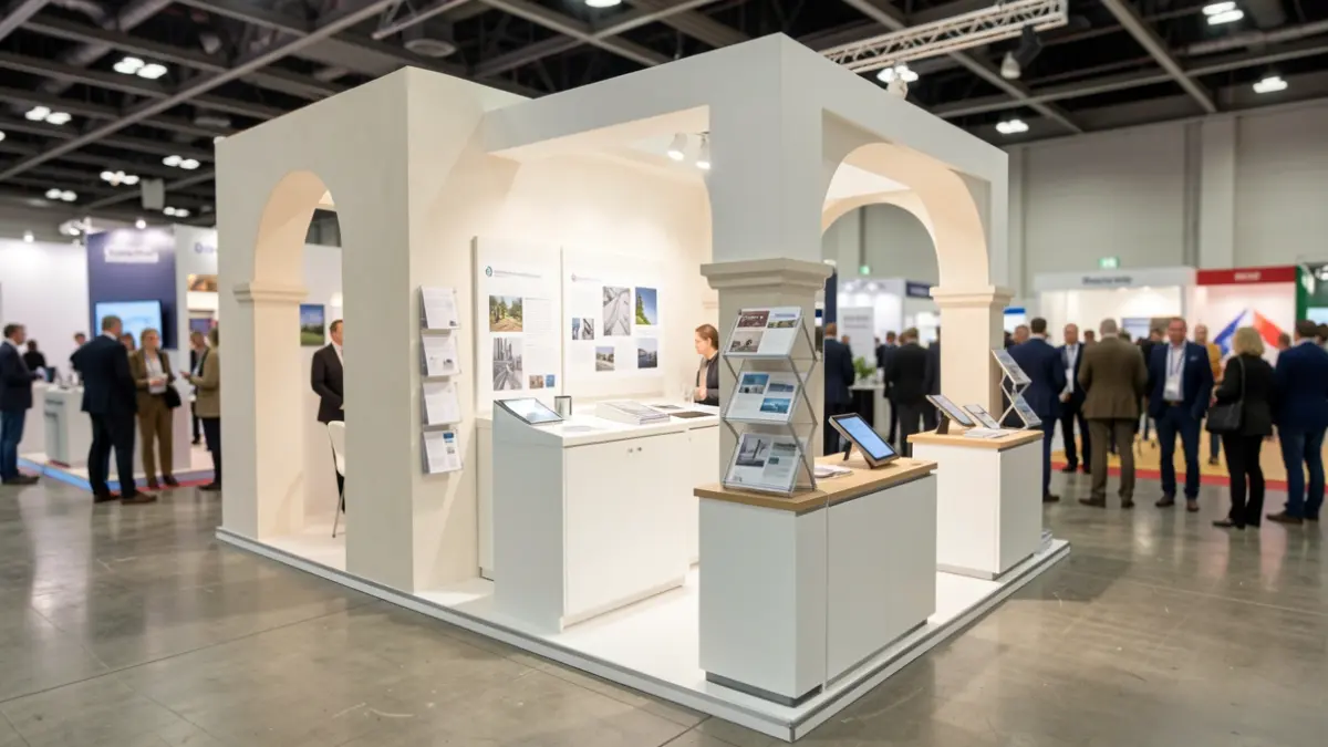 Imagen genérica de un stand profesional en una feria de suministros públicos.