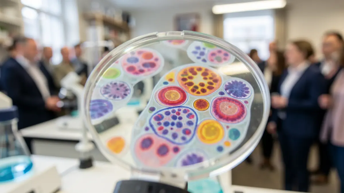 Imatge genèrica de cèl·lules tumorals vistes al microscopi.