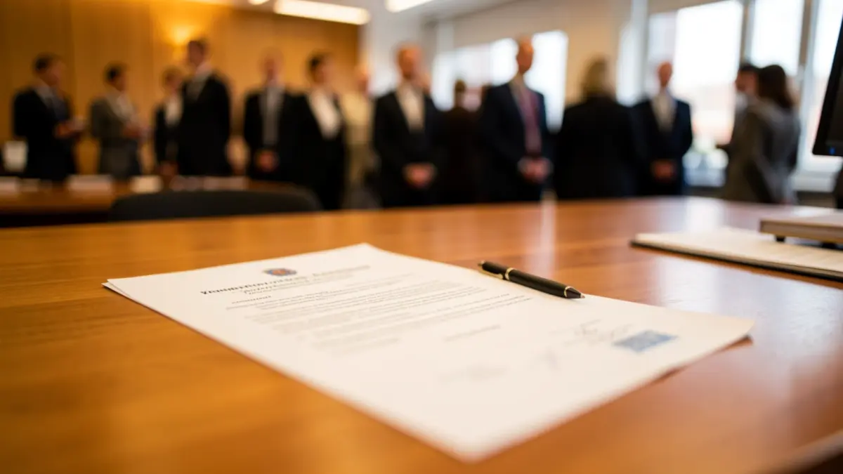Imatge genèrica d'un despatx amb documents oficials sobre una taula.